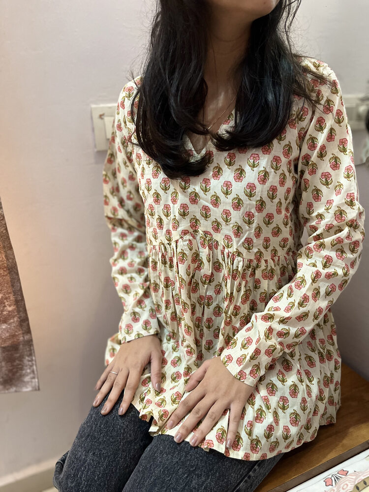 Blush Bouquet Peplum Tunic
